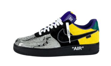 Air Force 1 Low Louis Vuitton Black Metallic Silver 1A9VCC