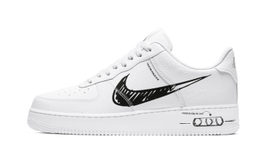 Air Force 1 Low Sketch Black Swoosh CW7581-101
