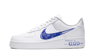 Air Force 1 Low Sketch Blue Swoosh CW7581-100