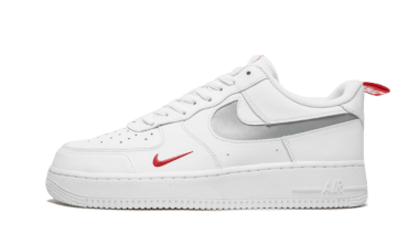 Air Force 1 Low White Red Mini Swoosh DO6709-100