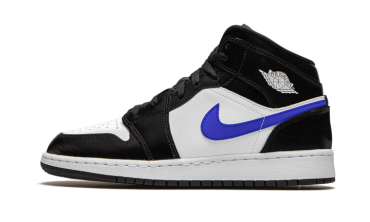 Air Jordan 1 Mid Black Racer Blue White 554725-084