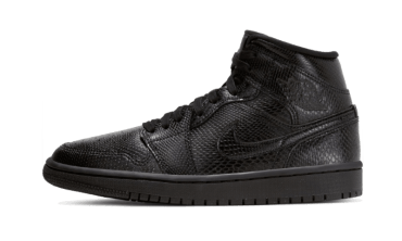 Air Jordan 1 Mid Black Snakeskin BQ6472-010