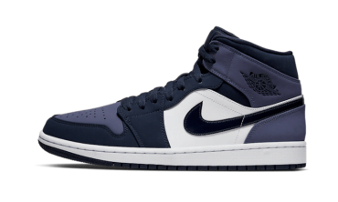 Air Jordan 1 Mid Obsidian Sanded Purple 554724-445
