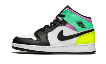 Air Jordan 1 Mid Pastel Black Toe 554725-175
