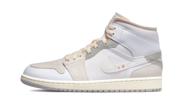 Air Jordan 1 Mid SE Craft Inside Out White Grey DM9652-100