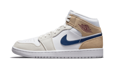 Air Jordan 1 Mid Tan Suede Navy DO6726-100