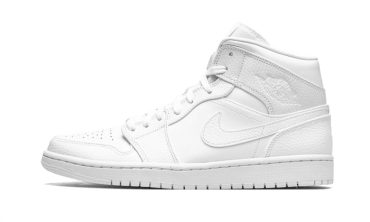 Air Jordan 1 Mid Triple White (2020) 554725-130