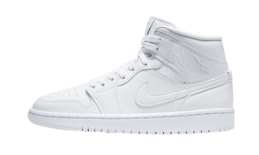 Air Jordan 1 Mid White Snakeskin BQ6472-110