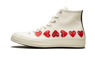 Chuck Taylor All-Star 70s Hi Comme des Garcons PLAY Multi-Heart White 162972C