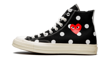 Chuck Taylor All-Star 70s Hi Comme des Garçons PLAY Polka Dot Black 157250C