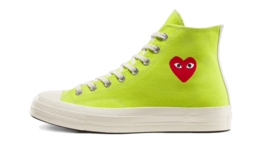 Chuck Taylor All-Star 70s Hi Comme des Garçons PLAY Bright Green 168299C