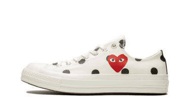 Chuck Taylor All-Star 70s Ox Comme des Garçons PLAY Polka Dot White 157249C